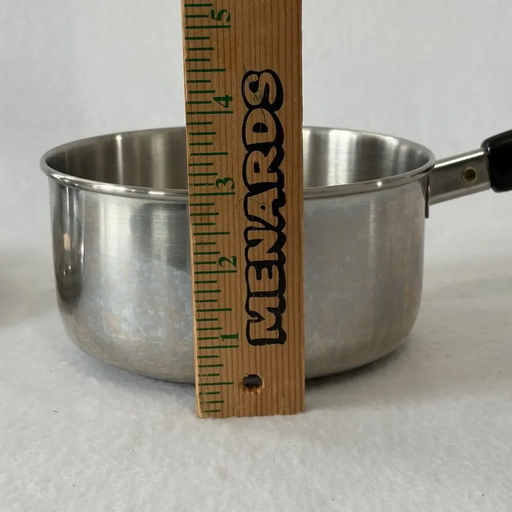 Revere Ware 1 QT Saucepan Pot & Lid Clinton 97C Aluminum Disc Bottom Stainless